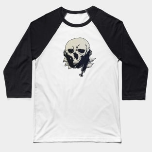 Skull Sketch Baseball T-Shirt